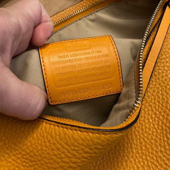 Coach Bleecker Sullivan NWOT Tangerine Orange Hobo 31623 Soft Pebbled Leather - Picture 13 of 13